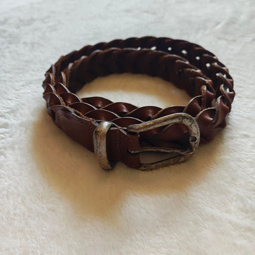 Unbranded Women's Brown and Silver Belt